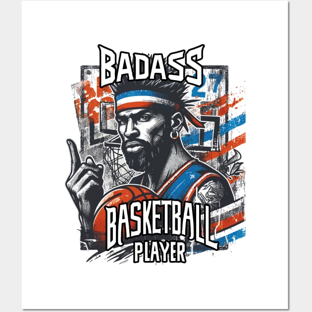 Badass Basketball Player Wall Art by aswIDN